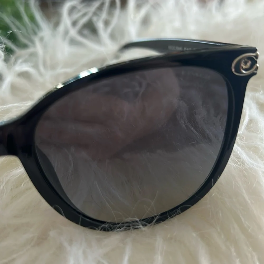 Coach Embedded C Rounded Square Sunglasses with Sleek Design and ombré effect
